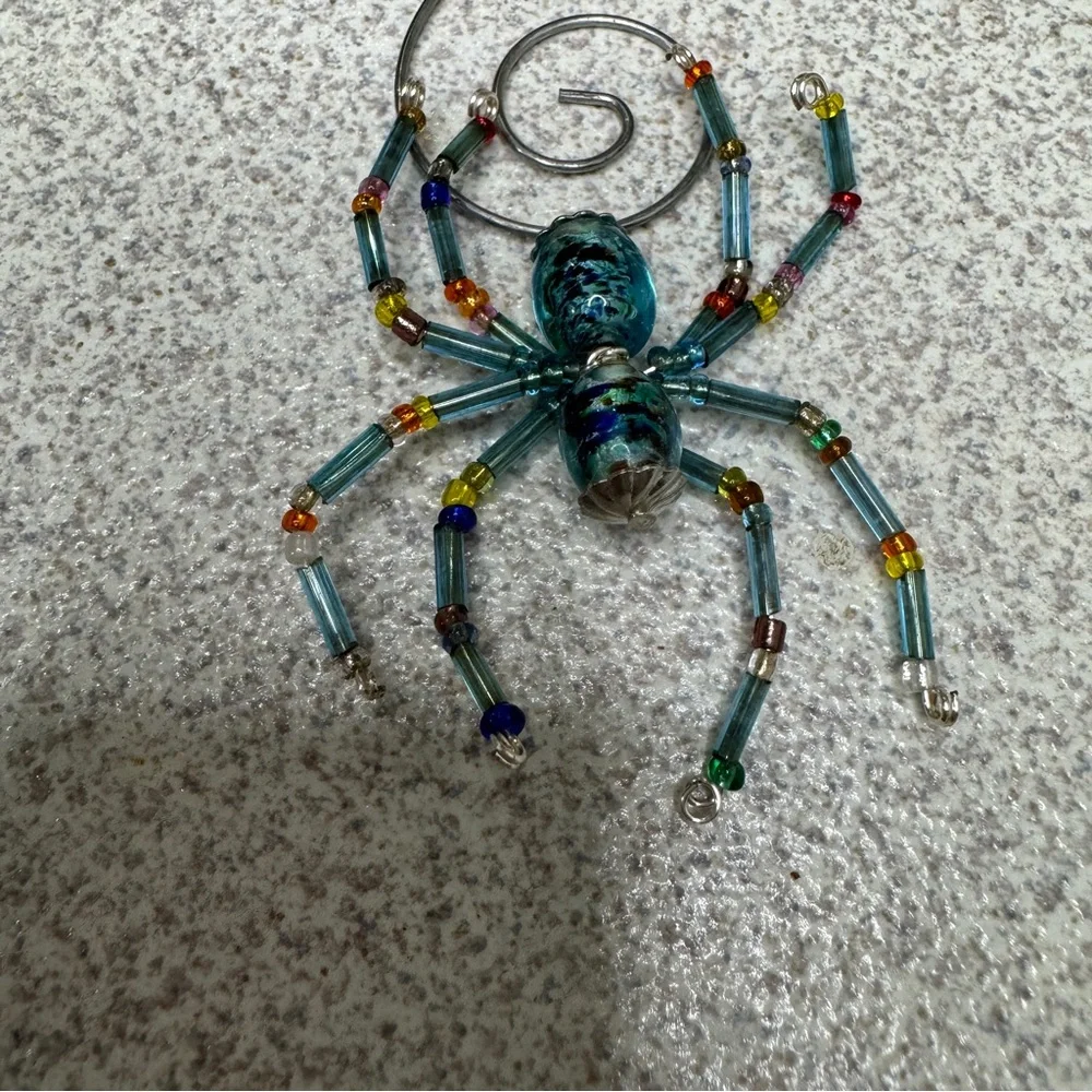 Christmas‎ beaded spider ornament